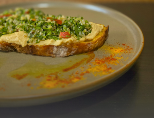 Hummus Tabbouleh toast